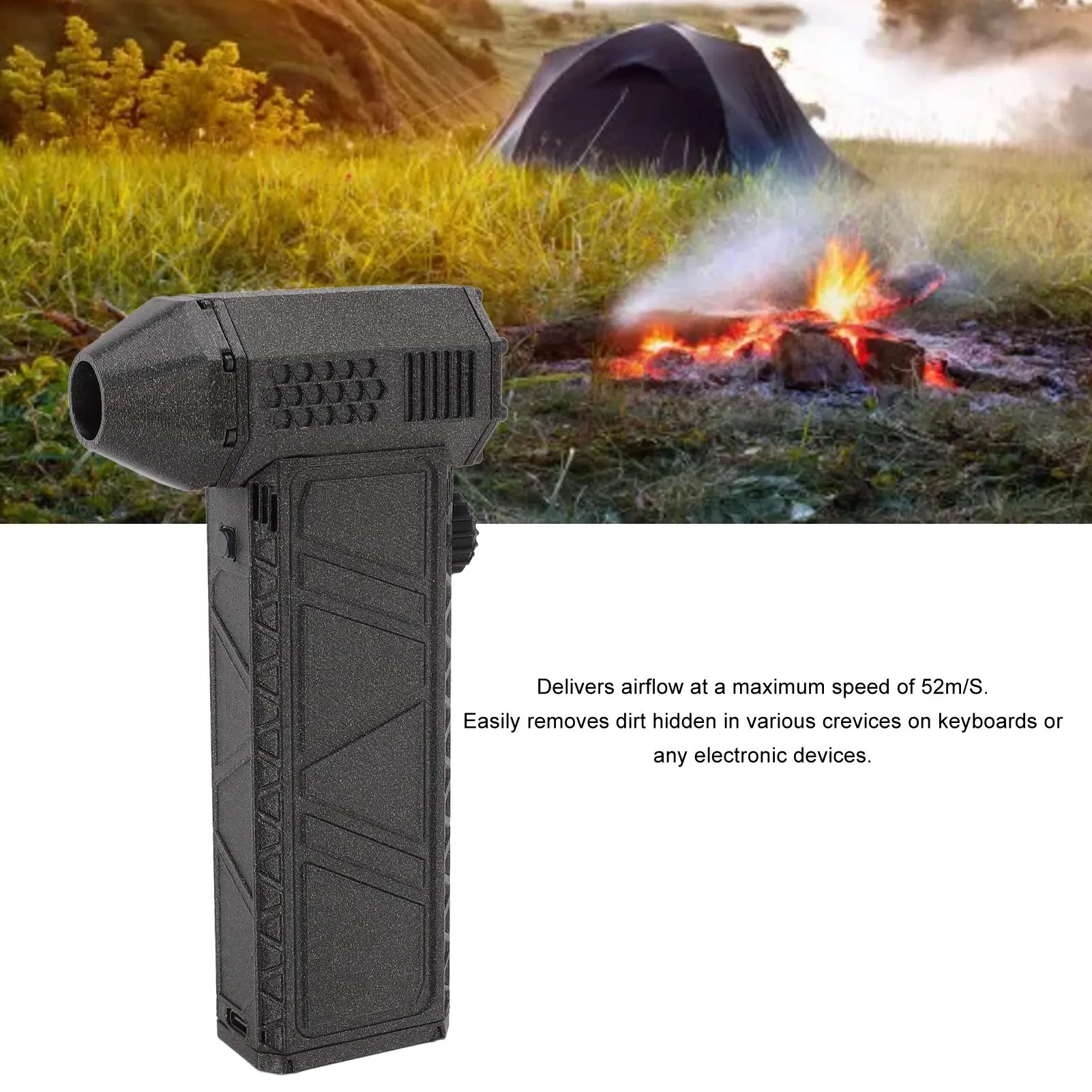 Electric Air Duster 300000 RPM Jet Dry Blower Type C Interface 16000mAh 15W Quick Charging Aluminum Alloy Electron for Outdoor