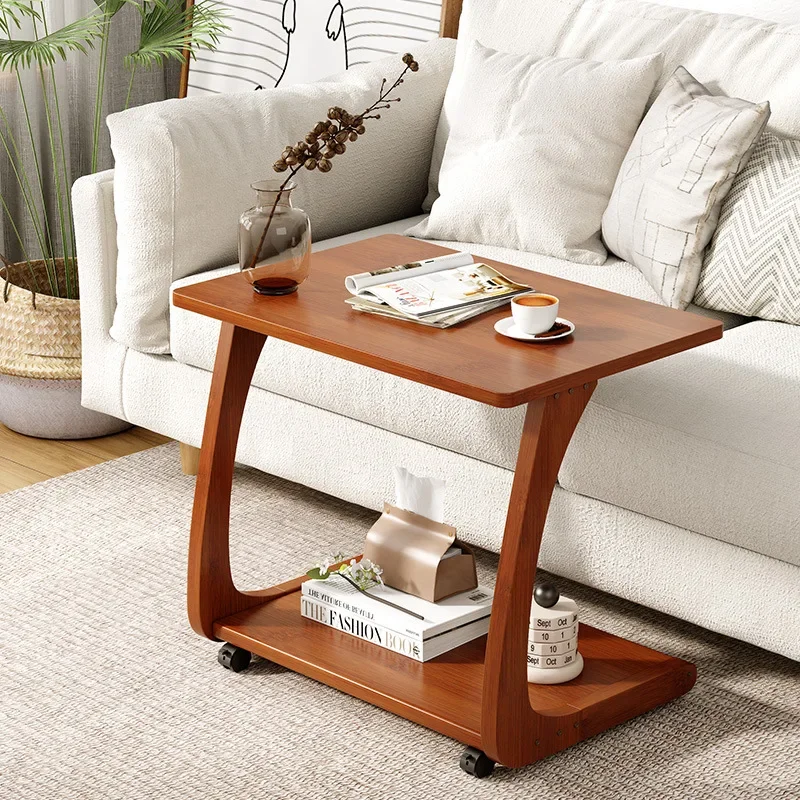 

Firm trolley small coffee table bedside table removable side computer desk rack