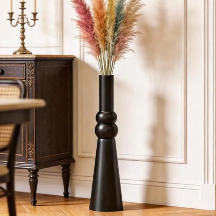 

Напольная ваза 23,6 дюйма, современная минималистичная декоративная ваза из смолы для гостиной, спальни, офиса, для искусственных цветов, на стол, на пол, для прихожей