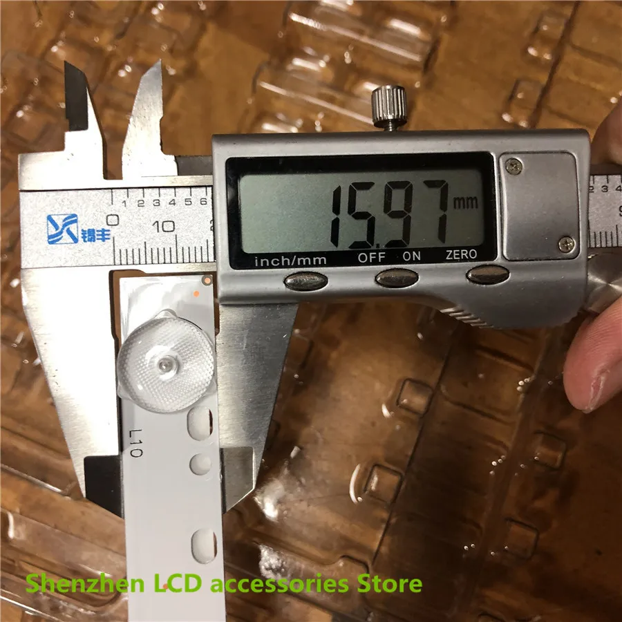 9 أجزاء/وحدة 32 "العالمي ضوء bar10 مصباح 3 فولت طول 57 سنتيمتر LED الخلفية بار الألومنيوم DLED32DH 3101005 .ب 100% جديد