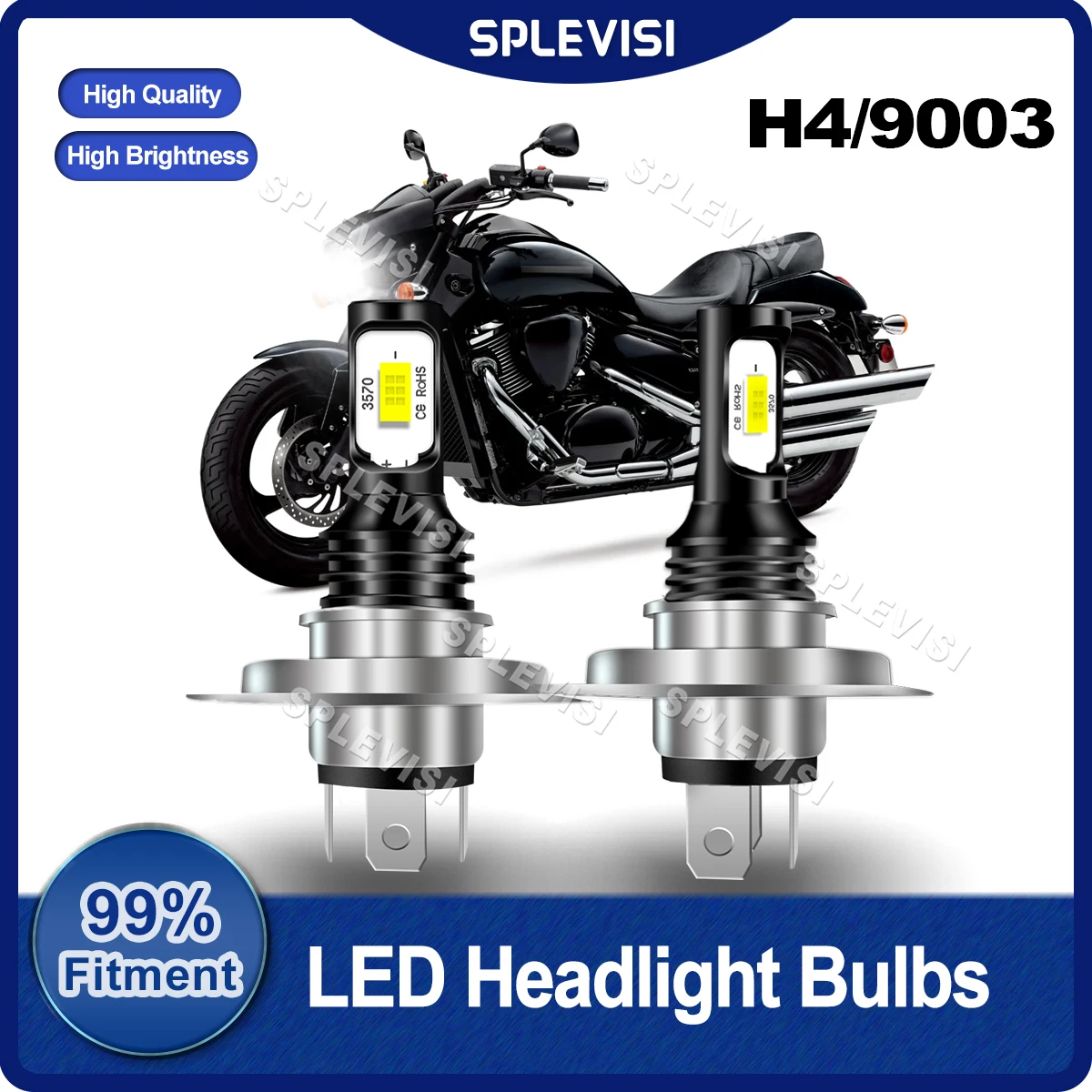 200% Brightness H4 LED Headlight Bulbs 70W 8000LM CSP Chips For Suzuki Burgman 400 AN400A ABS DR650S DR650SE Motorcycle Light