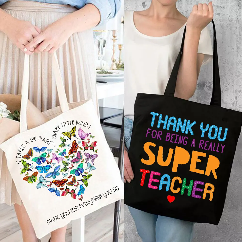 Thank You for Being A Really Super Teacher Tote Bag Teacher Shopping Bag Teacher Appreciation Gifts Shopper Bag Teacher Gift