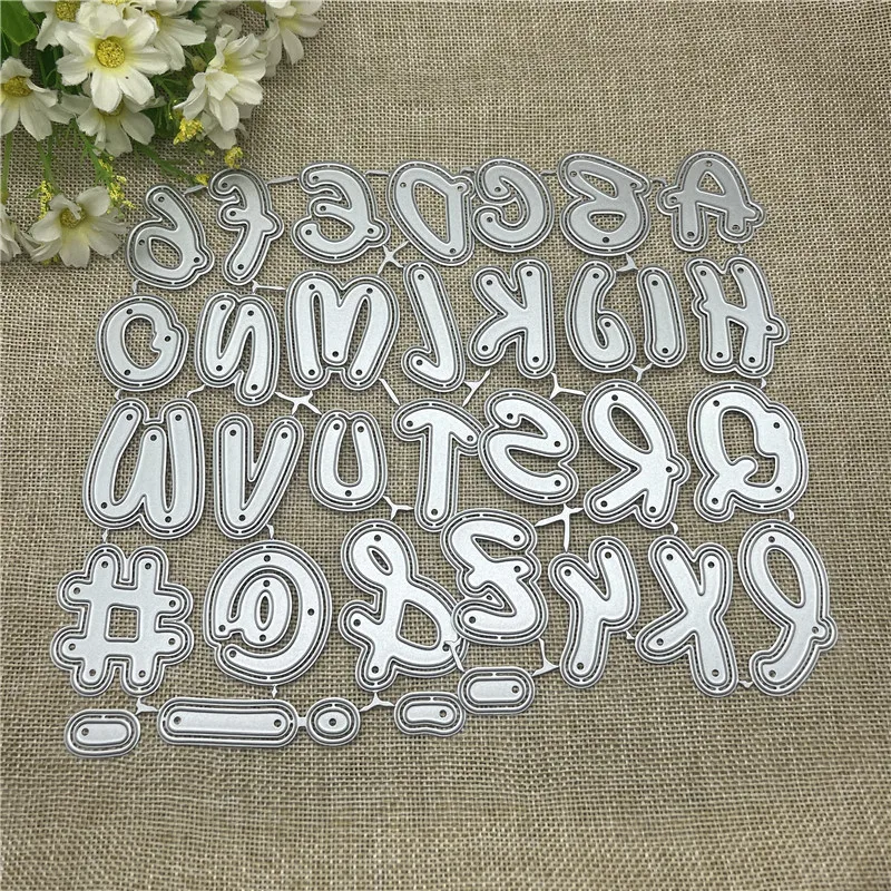 Capital letter Lace Border Cards Dies Metal Cutting Dies Stencils For DIY Scrapbooking Decorative Embossing Handcraft Template