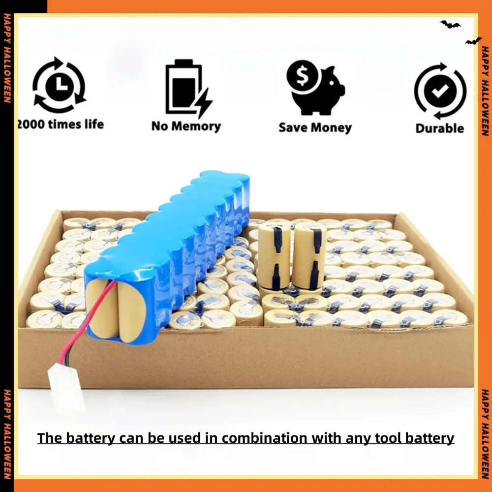 2800mAh Ni-Cd Rechargeable Battery for Makita Bosch Hitachi and DeWalt Power Tools, Screwdriver Battery, 1.2V, High Quality