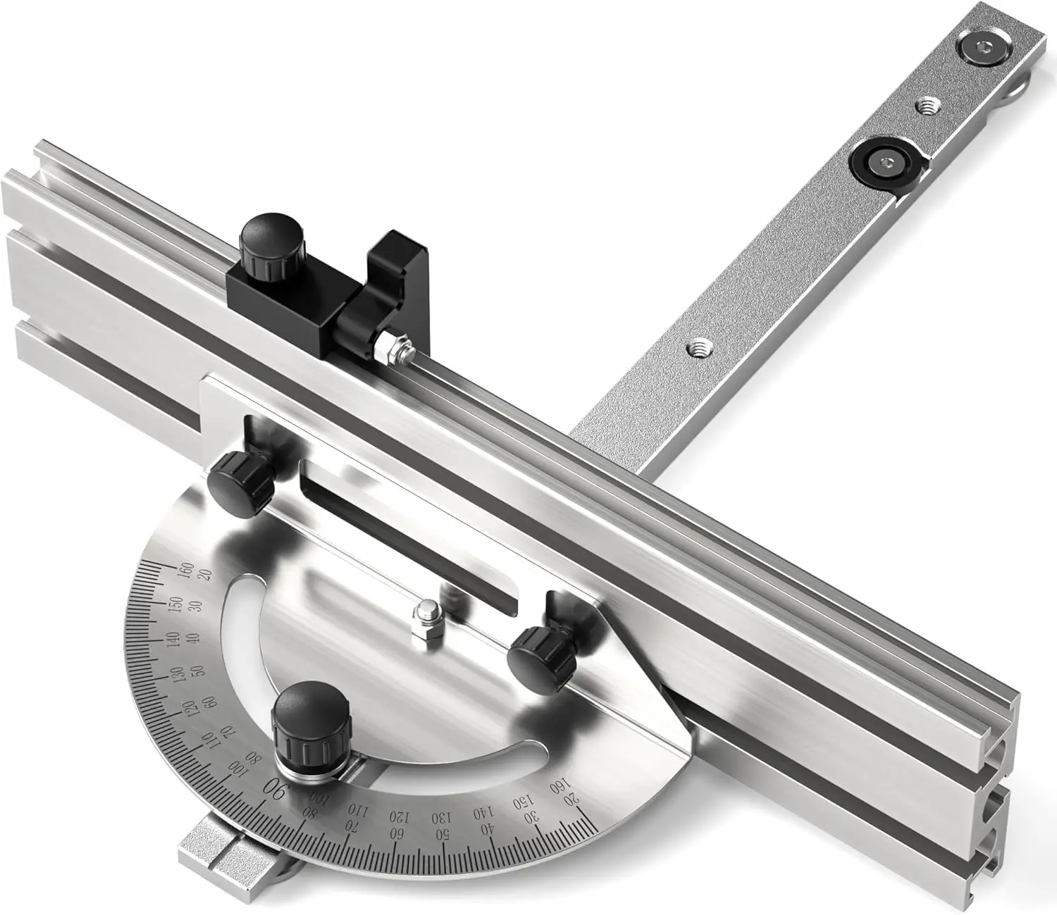 

Угломер-линейка 250x300 мм для настольной пилы и фрезера, с направляющей для точного распила, для деревообрабатывающего верстака, инструменты для DIY