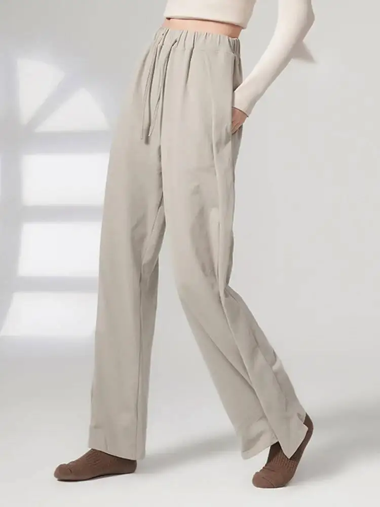 

Solid Color High Waist Wide Leg Dance Pants for Women Modern Dancewear Loose Fit Performance Trousers for Studio Rehearsal Stage