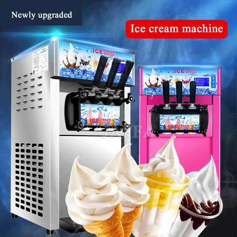 

High Output Table Top Ice Cream Maker 18L/H Commercial Fried Ice Cream Making Machine Soft Ice Cream Roll Machine