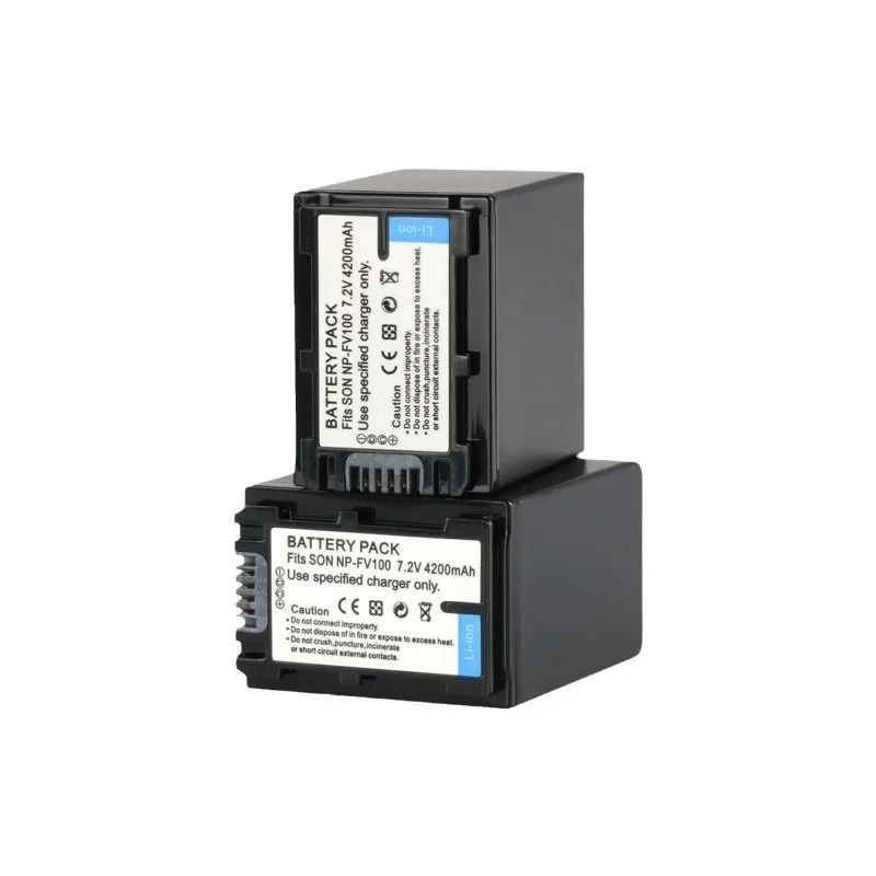 4200 mAh Ersatzakku für Sony NP-FV100, kompatibel mit FDR-AX700 HDR-CX680 CX700E PJ410 FV70 FV90 Camcorder-Akku
