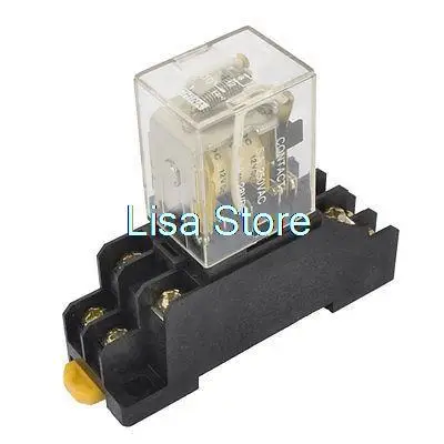 

Крепление на DIN-рейку 35 мм DPDT, 8-контактное электромагнитное силовое реле, катушка 12 В постоянного тока с розеткой