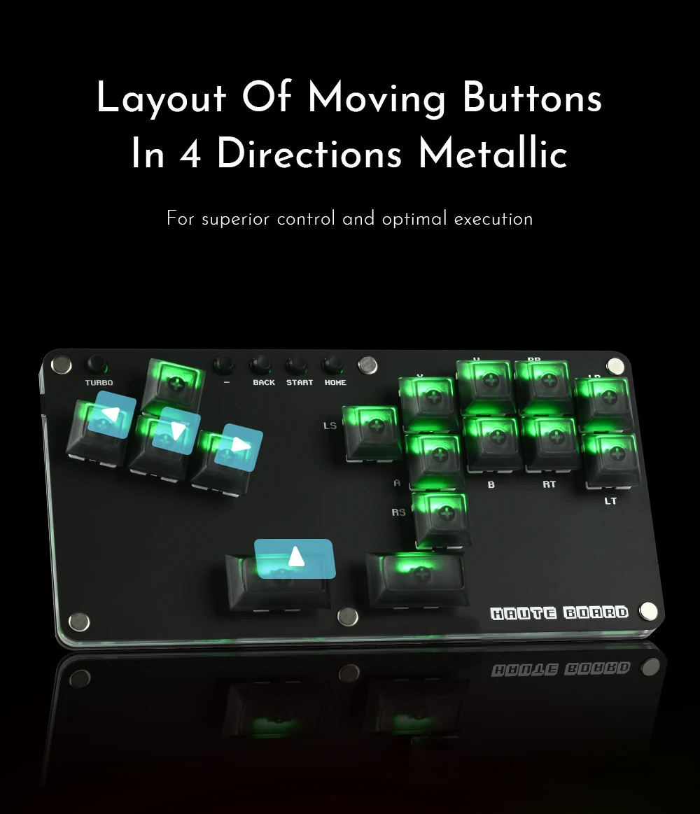 Haute42 Fightstick Hitbox Leverless Controller Mini Stickless Arcade Stick For PC /Ps3/ Ps4 /Switch Arcade Hitbox Controller
