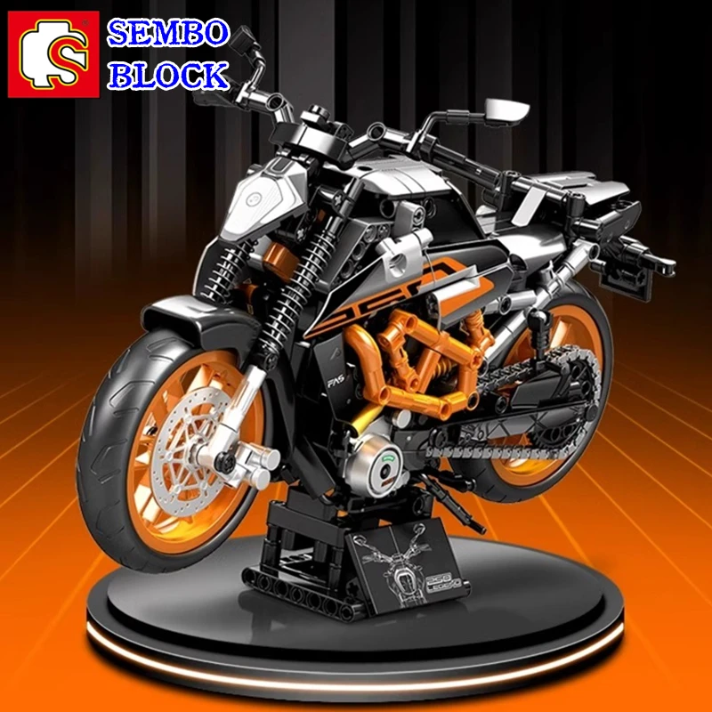 

SEMBO KTNN250 Duke motorcycle building block assembly model boys birthday gift commemorative collection ornaments childrens toys