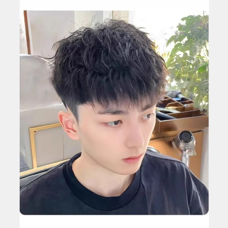 

16x18 см/18X20 см человеческие волосы мужской шиньон дышащий и естественный для ношения быстро увеличивающий волосы мужская система замены парика