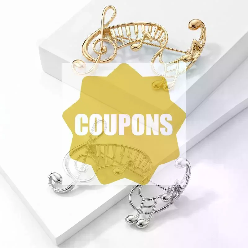 1Pcs Unisex 2-color Elegant Music Lover Party Office Brooch Pin Metal Musical Note Brooches For Women Gifts
