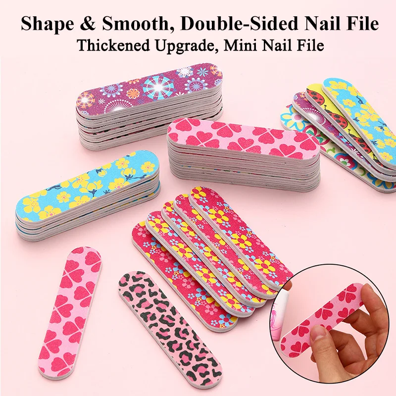 

1/5 шт., пилочки для ногтей с мультяшным принтом, разнообразные милые узоры, двухсторонние инструменты для маникюра и педикюра, пилочки для ухода за ногтями