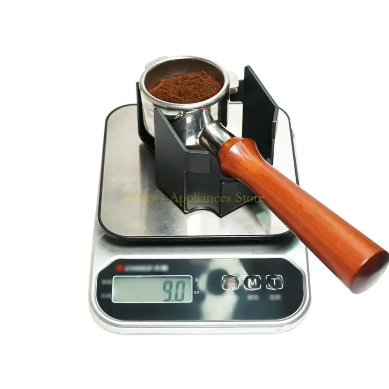 D0AB便利なコーヒーポータフィルタースタンドコーヒーポータフィルターコーヒータンパーステーションステンレススチールコーヒーポータフィルターホルダー