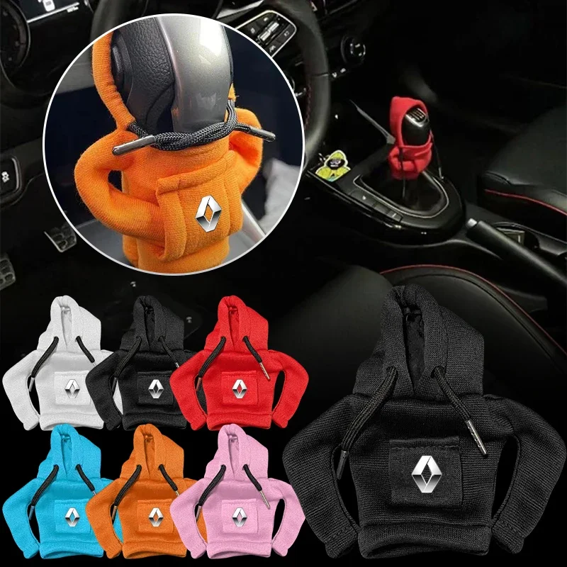 

Universal Gear Shift Mini Hoodie Cover Shift Cover Gear Handle Decoration For Renault Megane 2 3 Twingo Clio Talisman Captur RS