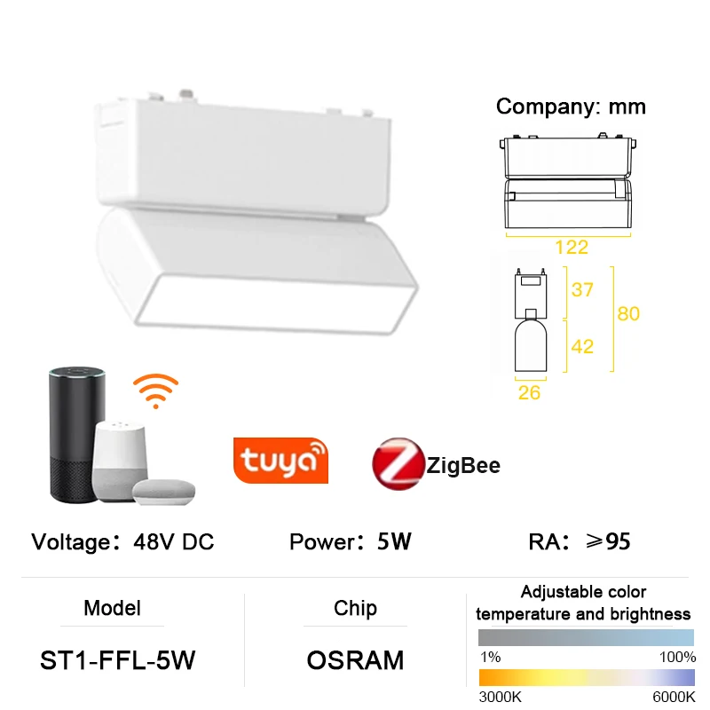 LINBIRD ST1-Serie, weiß, intelligentes TUYA ZIGBEE, ultradünnes Aluminium-Magnetschienenlicht, 6 mm, hohe Härte, moderne, flexible Leuchte für Zuhause und Zimmer 7