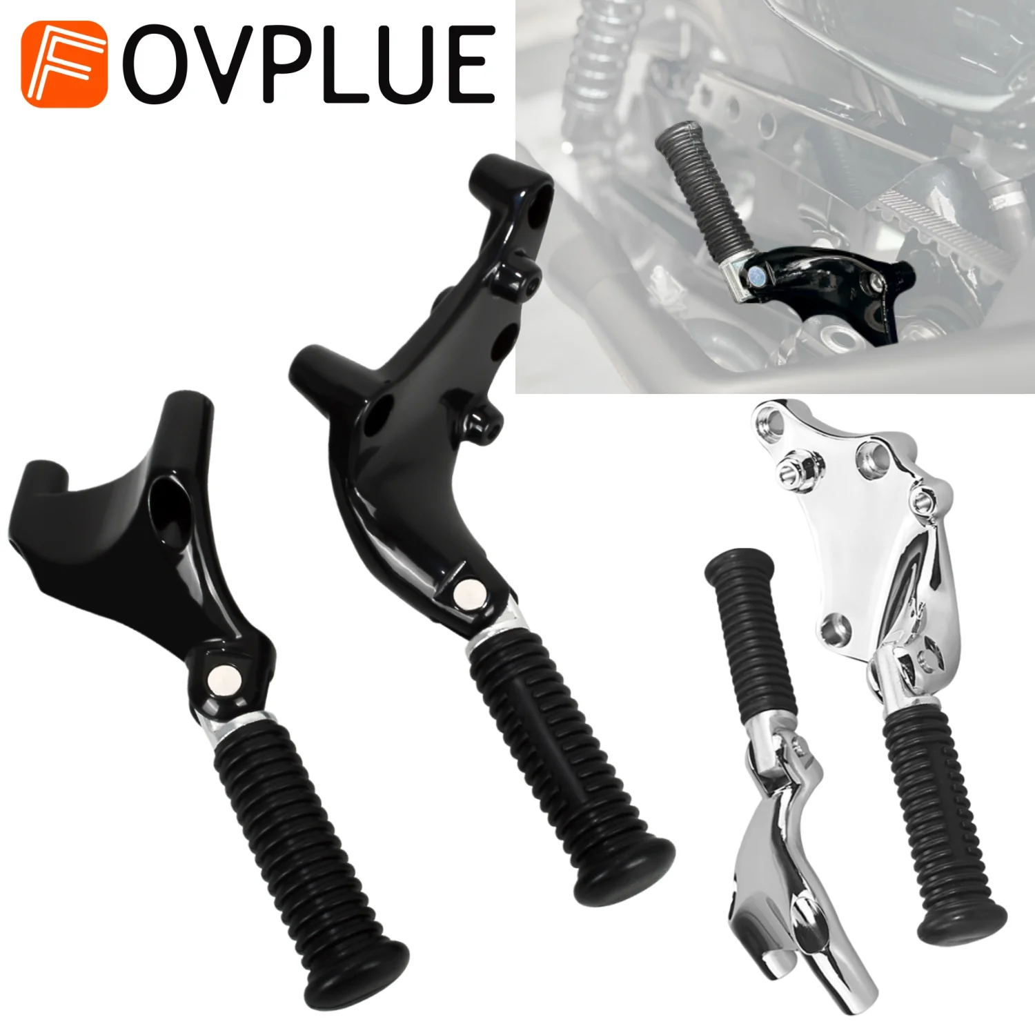 

Rear Footrest Motorcycle Passenger Pedal Foot Pegs Bracket Mount Kit For Harley Sportster XL883 XL1200 SuperLow XL883L 2014-2022
