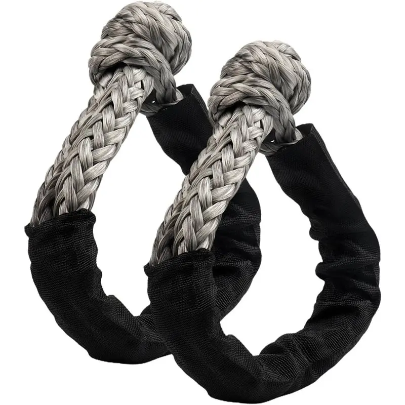 AA76-Soft Shackle, 2PCS 1/2 inci X 22 inci Sintetis, Untuk Sebagian Besar Kendaraan Mobil, Tali Derek Off-Road, Penyelamatan Kendaraan, Road Shackles