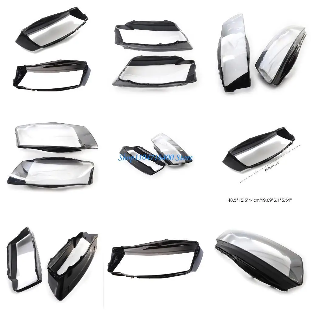 

y1gd For A5 8T0941030 8T0941029 Car Left Right Headlight Headlamp Clear Lens Cover