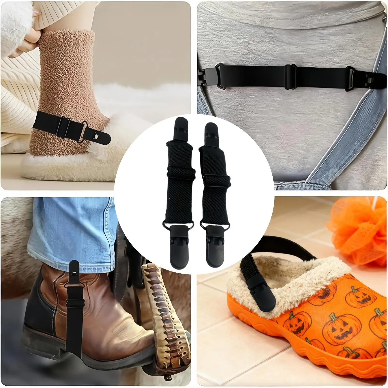 

Cowboy Boot Straps 2 Piece Adjustable Heavy Duty Pant Keeper Cinch Motorcycle Boot Straps For Women Men Motorcycle Mitten Biker