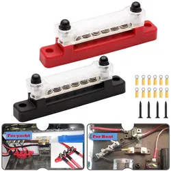 M6 Car Terminal Block Negative Bus Bar 12V 150A Terminal Block 1/4