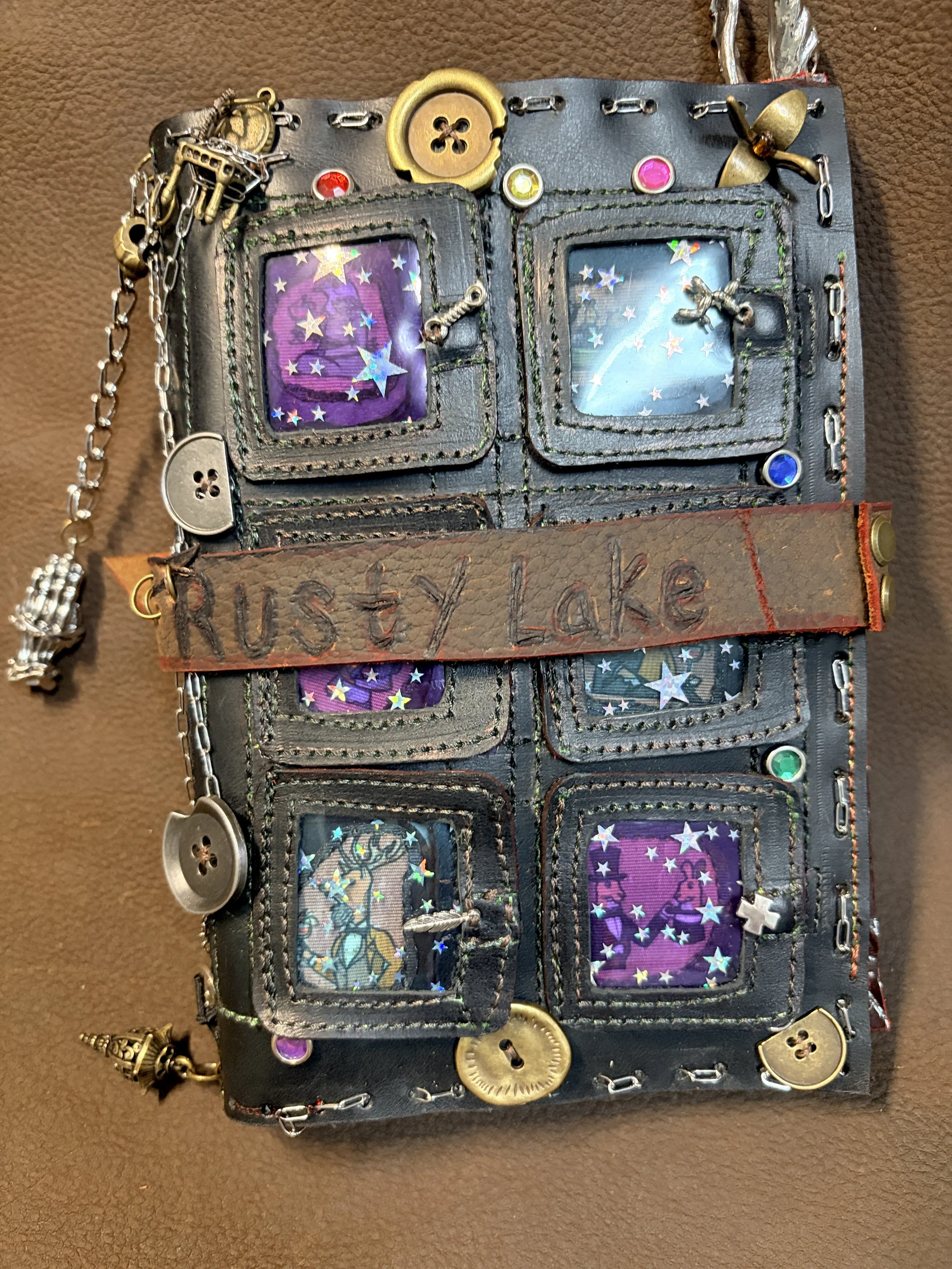 Rusty Lake Hotel Genuine Leather Notebook Punk Heavy Industry Dark Style Handmade Three Dimensional Window Diary Gift For Adults