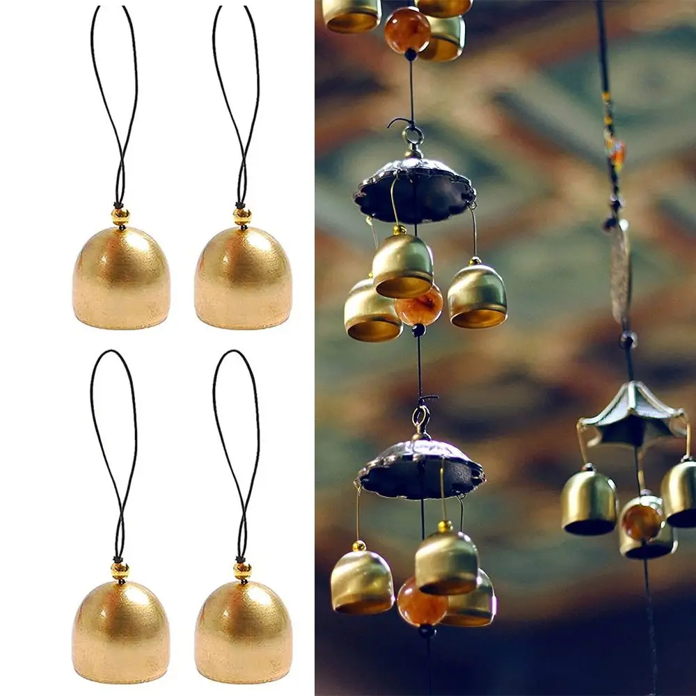 4PCS Vintage 2.85cm Metal Wind Chimes DIY Hanging Anti-theft Bell Jingle Ornament Jingle Bells Home Decor