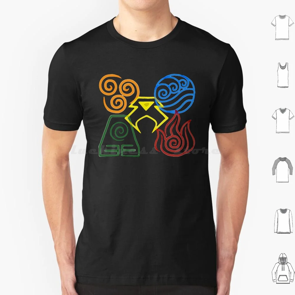 T-shirt pliable pour hommes, femmes et enfants, 6XL, Geek Nerd Korra Legend Water Earth Harmony The Last Airbender, jeux vidéo, vidéo