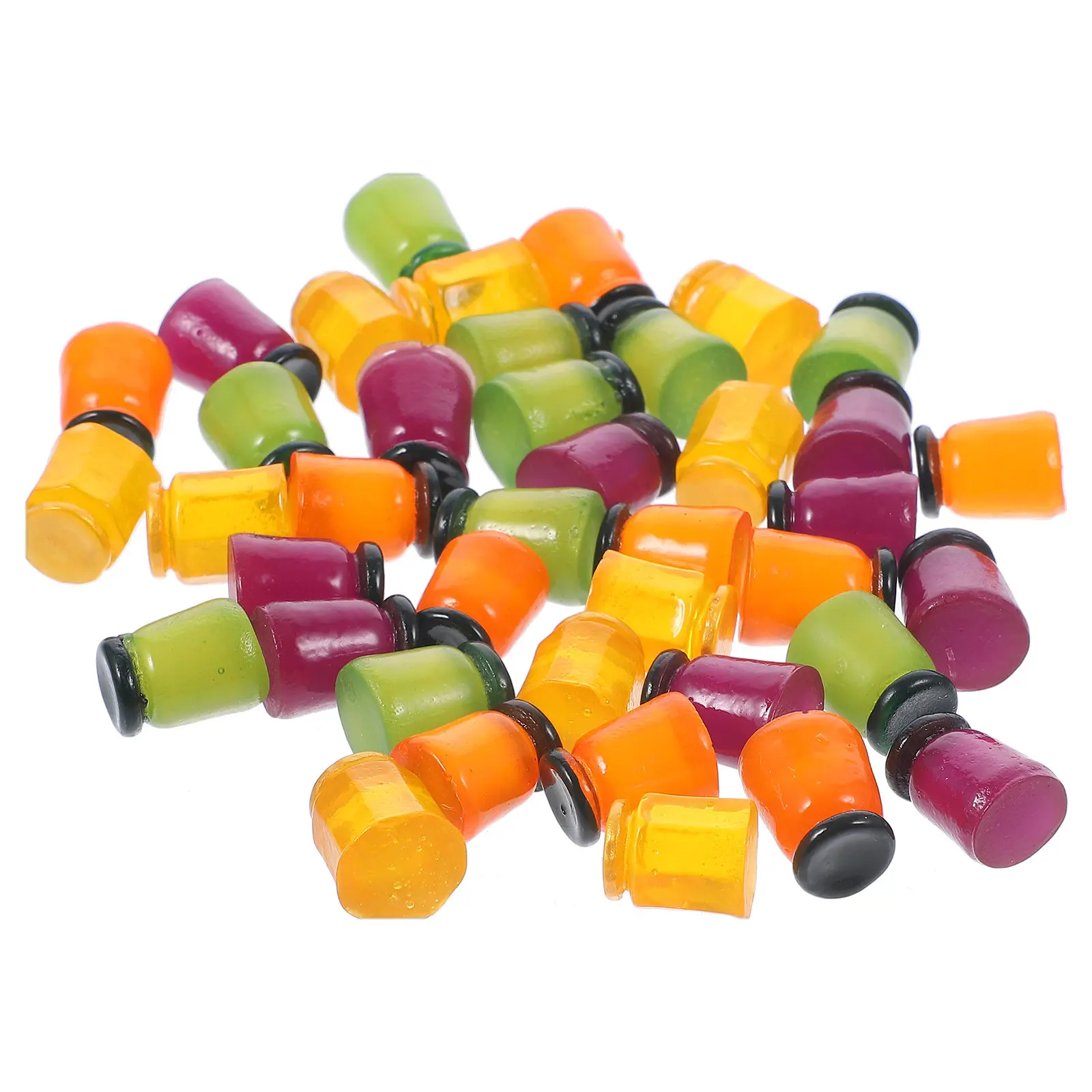 40Pcs Creative Jar Style Resin Metal Jewelry Findings for DIY Necklace Bracelet Earrings Crafting Fun Decorative Craft Supplies