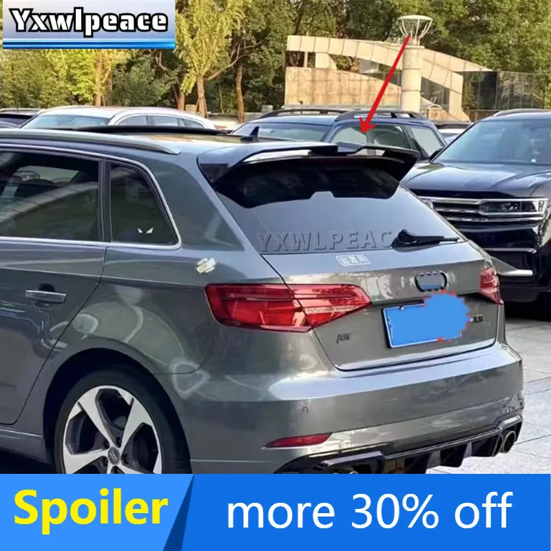 

For Audi 5Doors A3 S3 S Line 8V Hatchback 2014 - 2018 High Quality ABS Material Rear Roof Spoiler Trunk Cover Car Styling