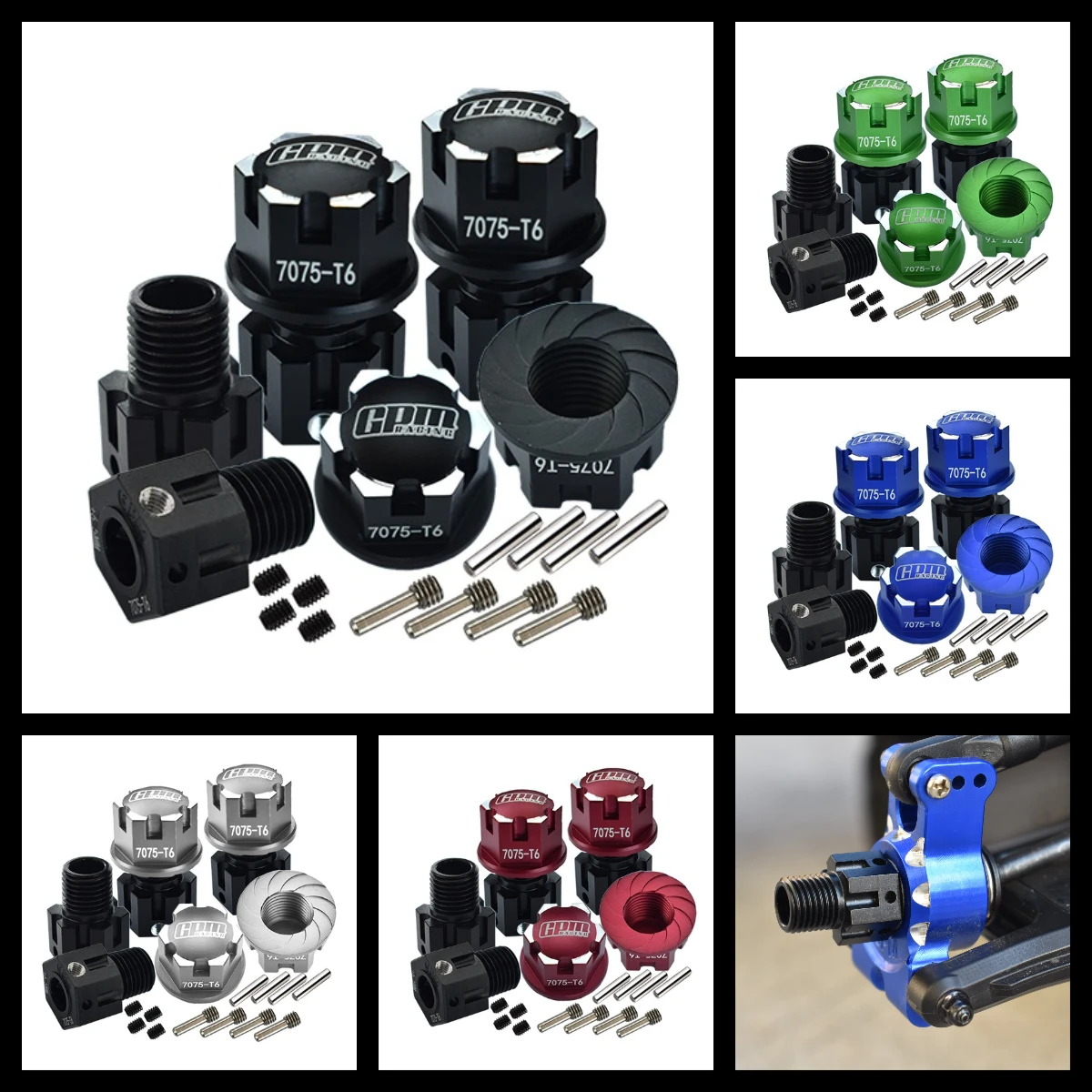 

GPM TRAXXAS 1/8 Sledge For Aluminum 7075 Hex Adapters (+6.5mm) And Wheel Lock