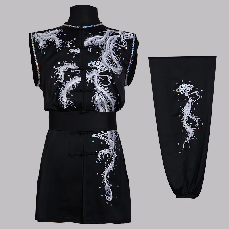 Custom Martial Arts Uniform Kung Fu Suit with Dragon Embroidery Southern Fist Long Fist Reinforced for KungFu Forms Competition