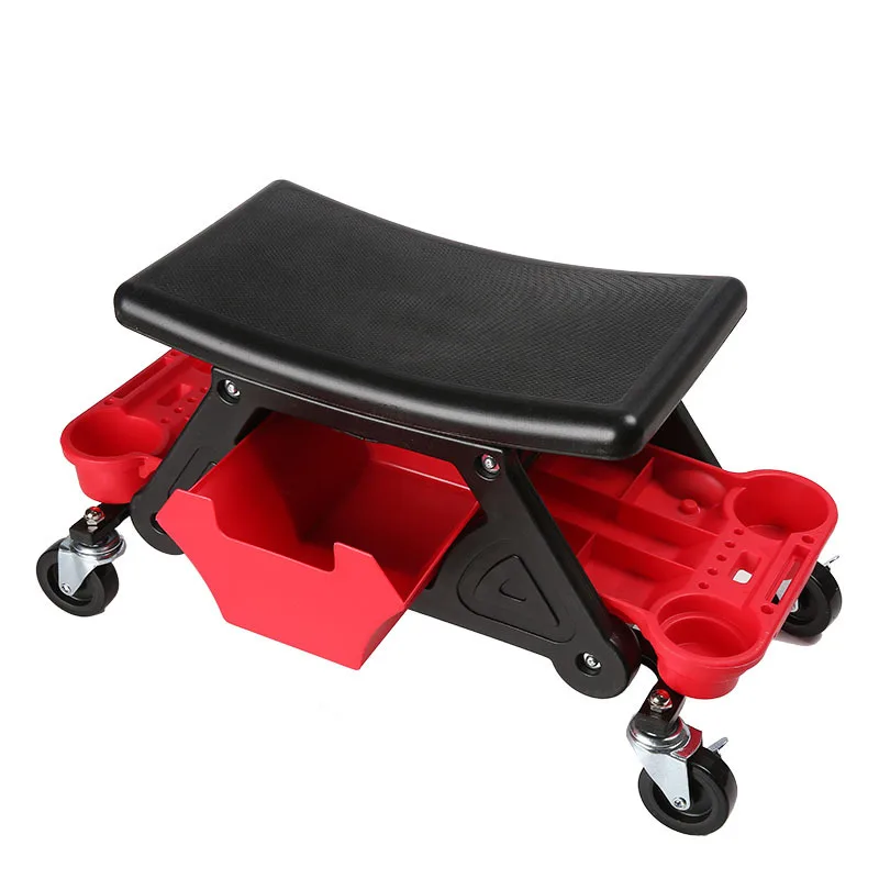 car beauty work stool polishing universal wheel mobile stool repair stool car wash storage bench