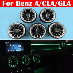 12-color For Benz A/CLA/GLA W176 W117 W156 LED Air Vent Outlet Backlight Nozzle Atmosphere Lamp Door Dashboard Ambient Light