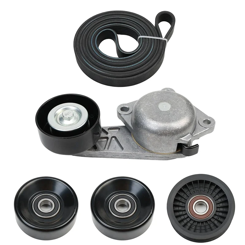 

NEW-90K-38274A Tensioner Pulley Component Kit Serpentine Belt Drive For Ford F150 F250 F350 Explorer Lincoln Navigator