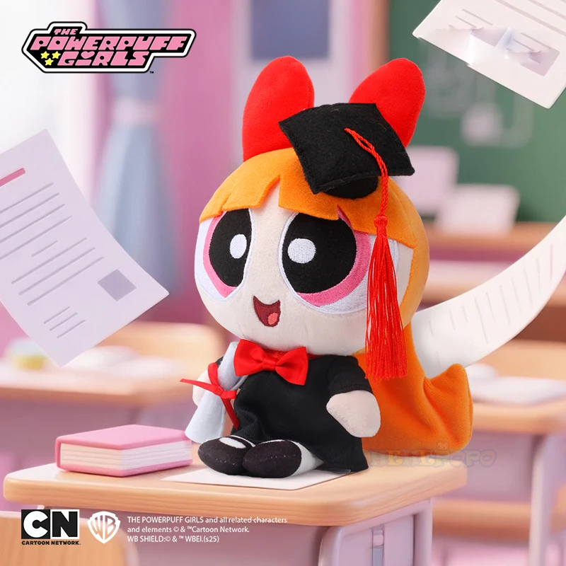 جديد 24 سنتيمتر الفتيات Powerpuff ألعاب من نسيج مخملي سلسلة الدكتوراه موسم التخرج هالوين هدية الكرتون فيلم شخصية دمية