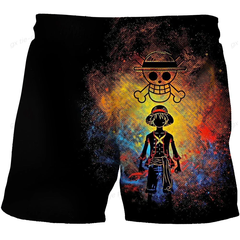 Fashion Narutos Luffy Pants for Kids Girls Boys Harajuku Beach Pants for Children Couples Clothes 3d Cartoon Print Shorts Pant