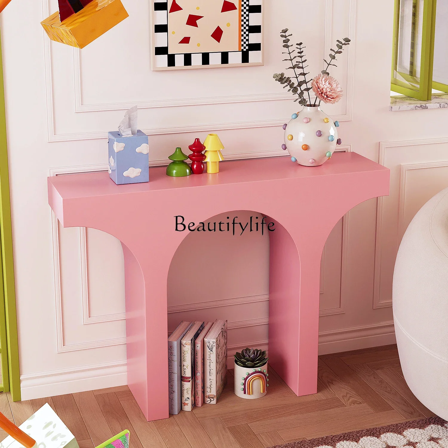 

LJYDopamine sofa side locker against the wall integrated decorative porch French fireplace