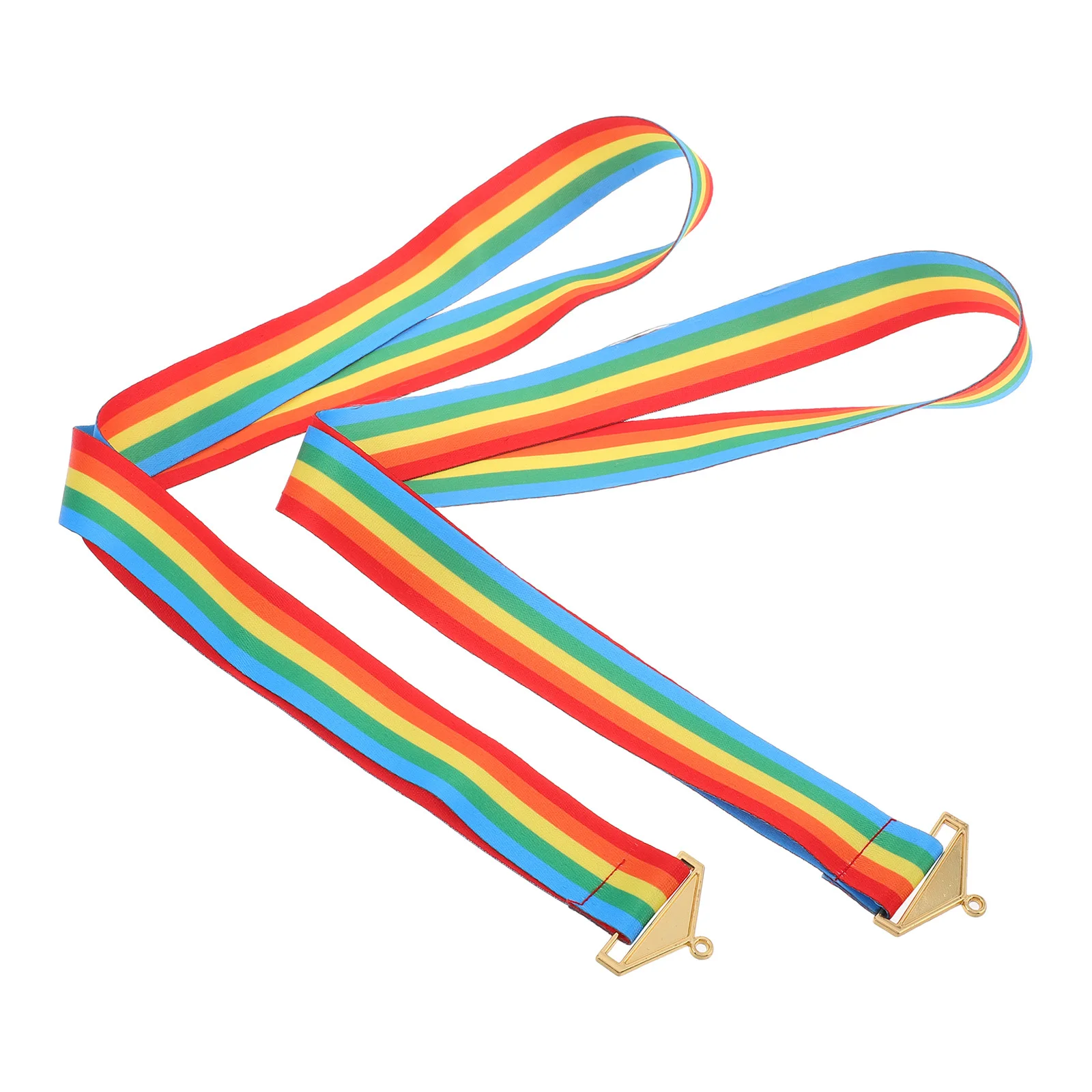 

2Pcs Ribbon Award Medals with Metal Lanyard Secure Flat Holder for Graduation Awards Student Achievements Celebration