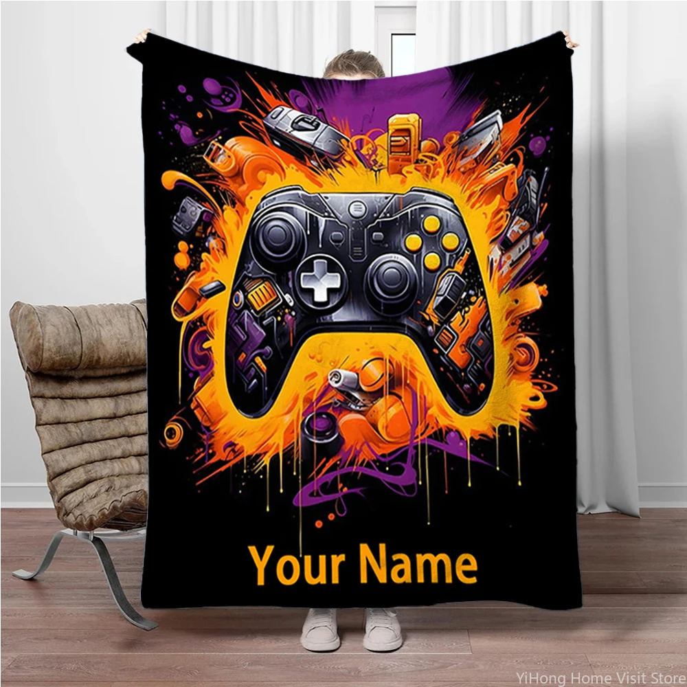 

Soft & Cozy Gamer Controller Flannel Throw Blanket - Versatile for Couch, Bed, Office, Camping - Perfect Holiday Gift & Decor