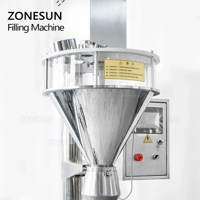 ZONESUN ZS-FM1A Automatic Auger Powder Filling Machine with Stirring System for Milk Coffee Flour Bottle Jar Packaging