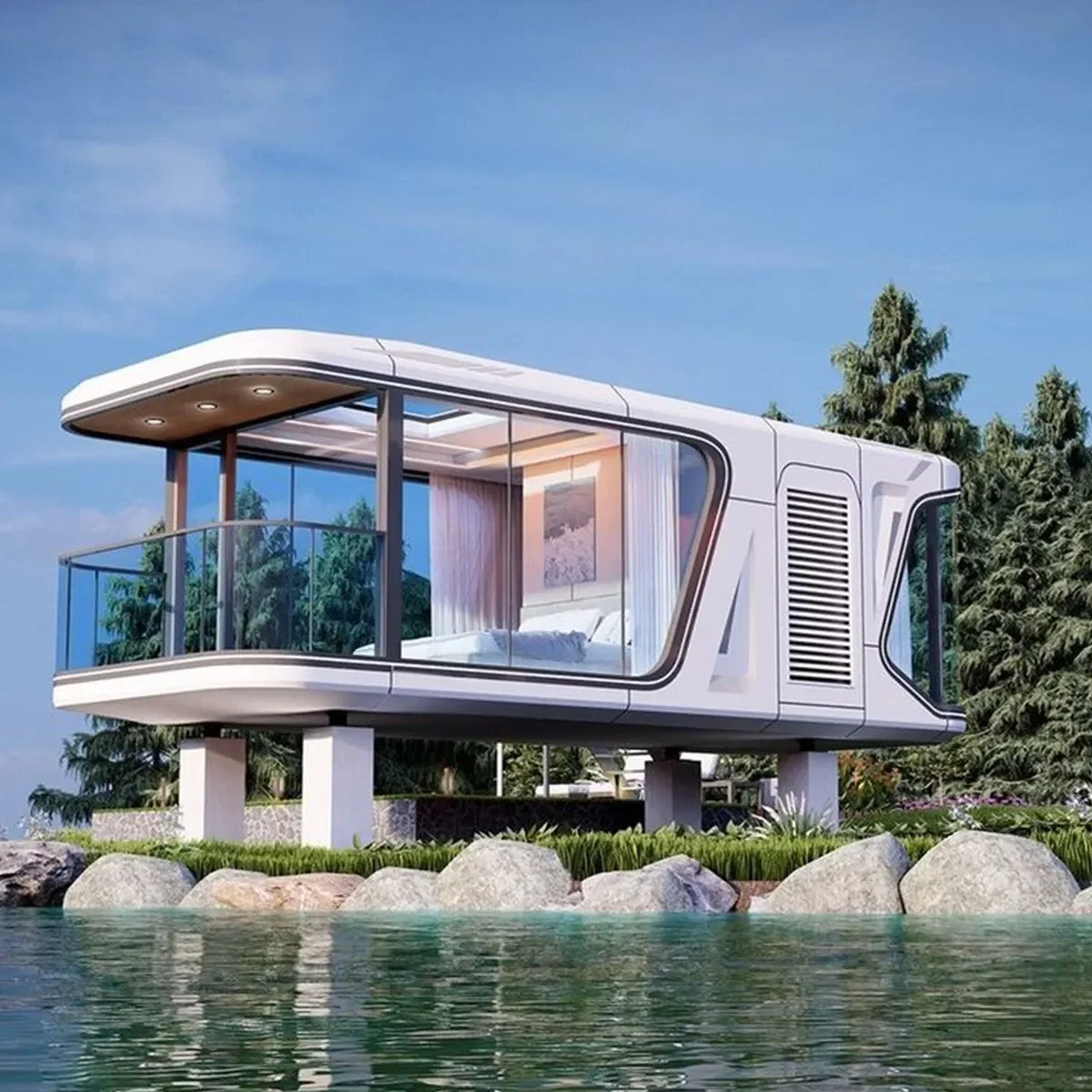 モバイルハウス スペースカプセルハウス 高品質プレハブ別荘 人気販売中 コンテナハウス 環境に優しい