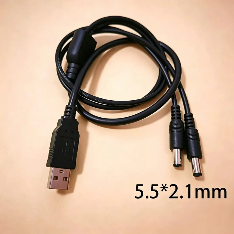 1PC USB to DC Power Splitter Cable 5.5x2.1mm 5.5x2.5mm 1 to 2/3/4/5 Way 5V Charging Cord Barrel Plug Power Supply Adapter Repair