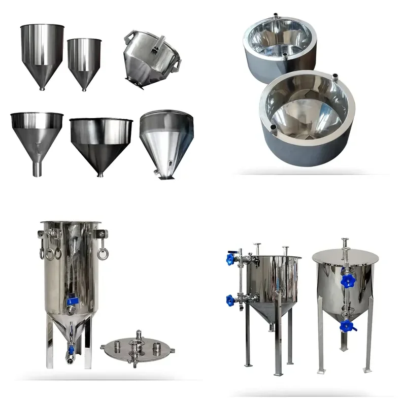 Customized Non-standard Stainless Steel Funnel Cream Liquid Filling Machine Food Molding Machinery Feeding Hopper