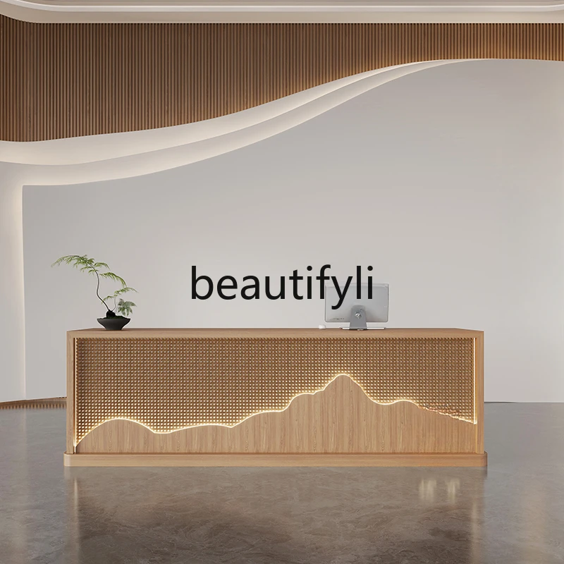 Wabi Sand Wind Landscape Wind Reception Desk Beauty and Health Club