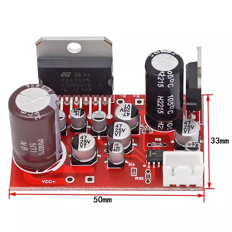 10pcs/lot HIFI fever grade TDA7379 amplifier board 2.0 dual channel 2 * 39W high-power with NE5532 preamplifier