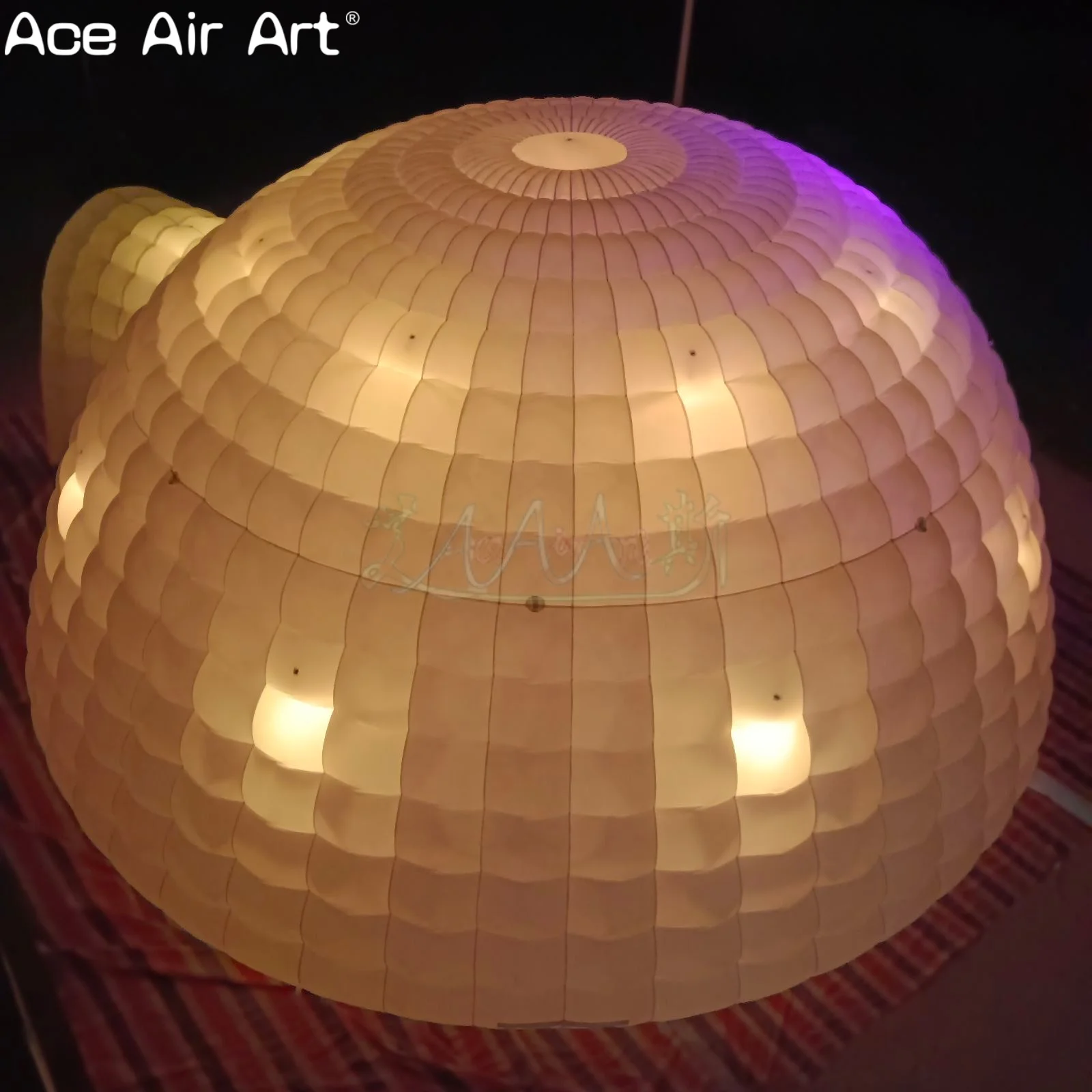 Tenda de cúpula inflável de 8m de diâmetro, iluminação led gigante, balão de iurta iglu, cúpula inflável gigante para eventos e festas