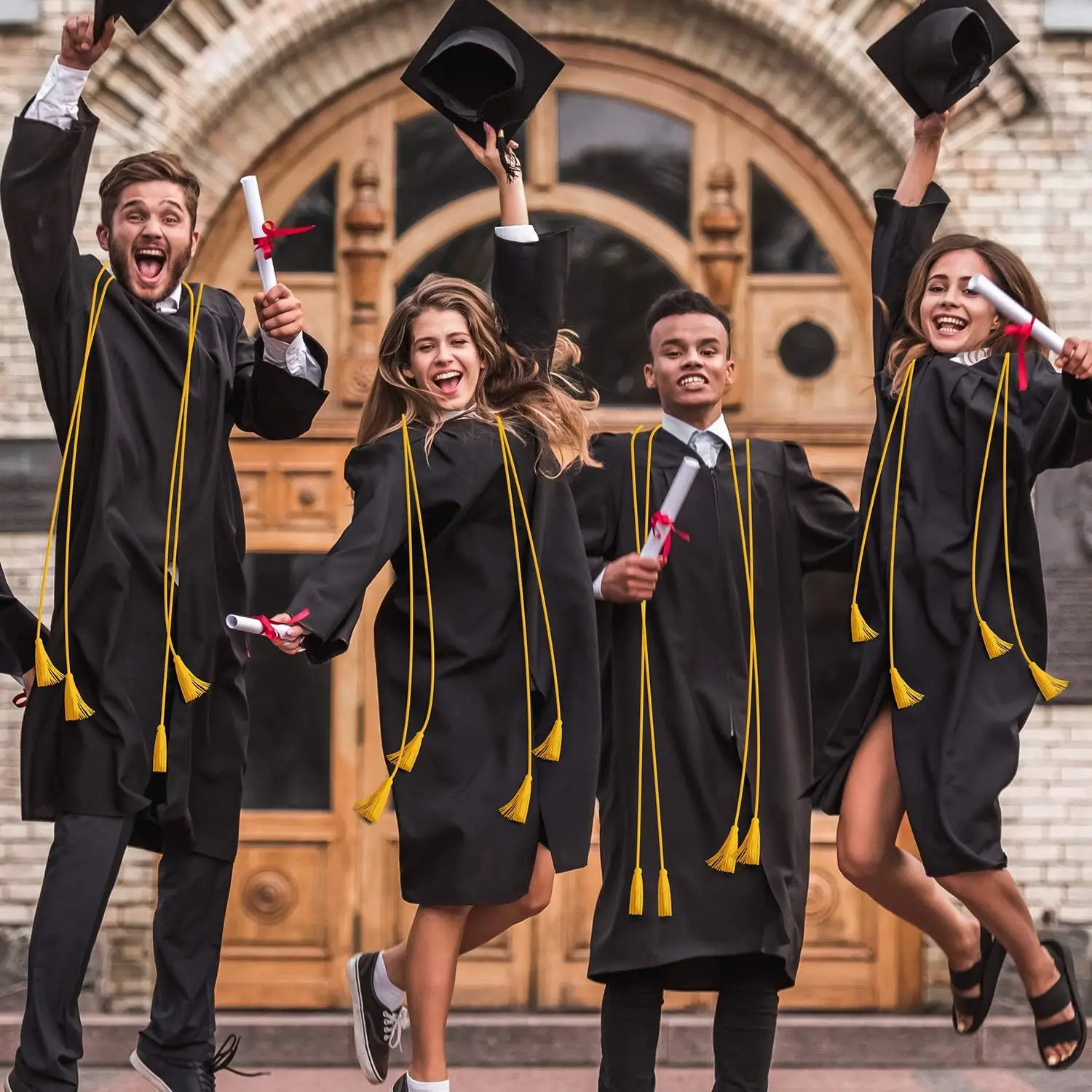 2026 Cross Bachelor's Graduation Dress Set High School Student Degree Dress Graduation Ceremony Dress