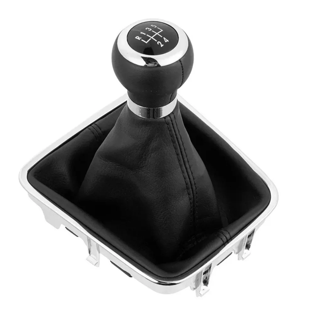 2007 2008 2009 2010 2011 5 Speed for Tiguan with Black Boot Cover Gaitor Collar Car Accessories Car Manual Gear Shift Knob